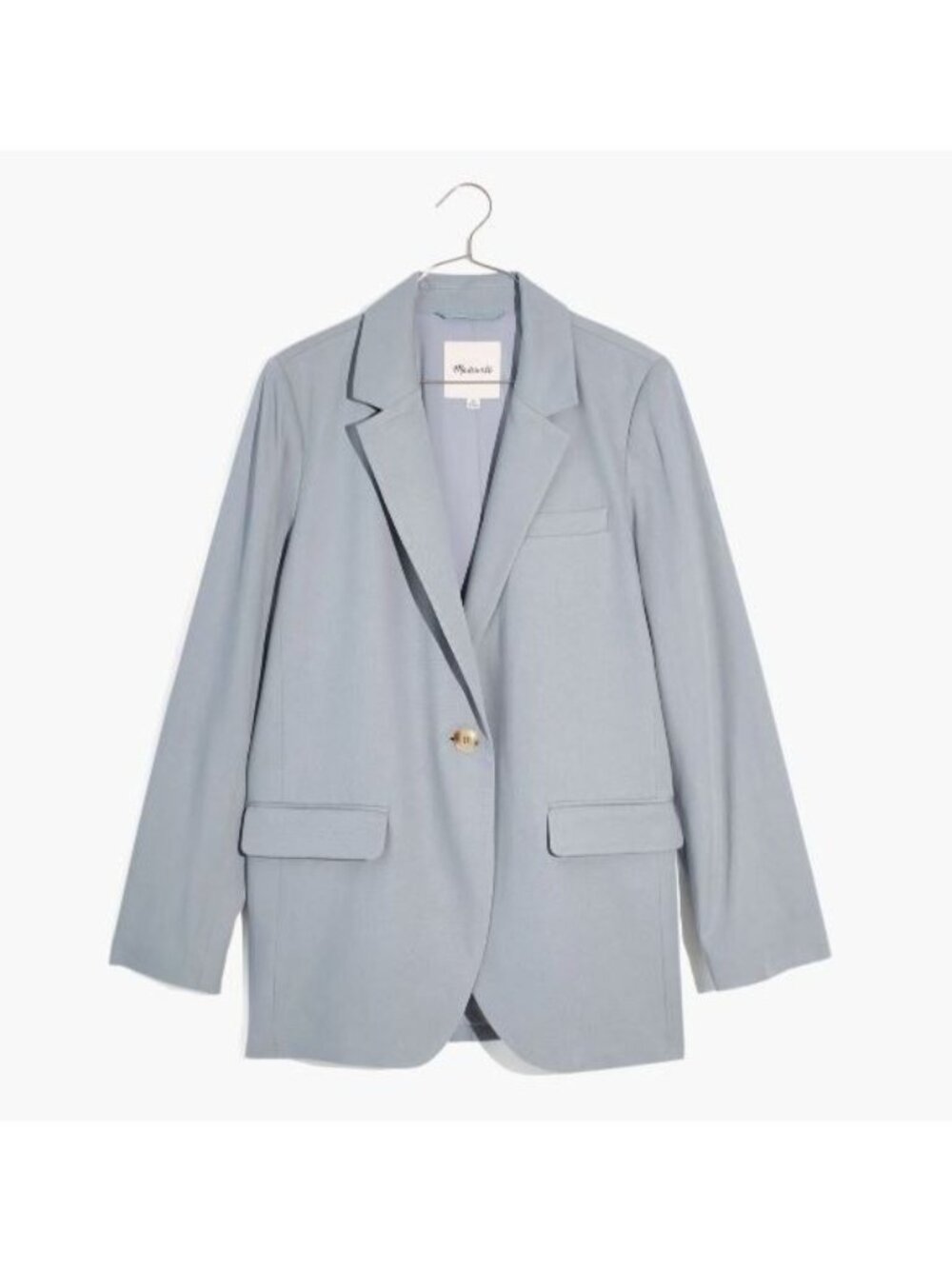 NWT Madewell Larsen Drapeweave Blazer Blue Women's 3X 22W 24W $178 Viscose New